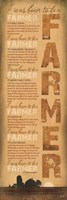 Framed Born to Be a Farmer