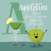 Framed 'Appletini' border=