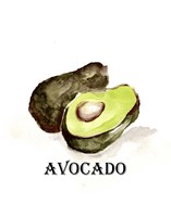 Framed Veggie Sketch II-Avocado