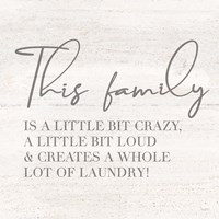 Framed Laundry Room Humor IV-Family