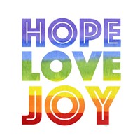 Framed Rainbows VII-Hope Love Joy