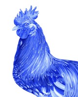Framed Blue Rooster II