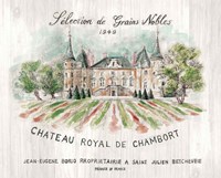 Framed Chateau Chambort on Wood Color