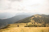 Framed Grassy Hills and Mountains