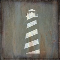 Framed 'Rusty Sign Lighthouse' border=
