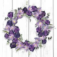 Framed Purple Tulip Wreath I