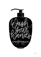 Framed Wash Your Hands III Dispenser