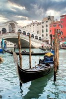 Framed Gondola Rialto Bridge #1