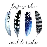 Framed 'Enjoy the Wild Ride' border=