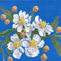 Framed Blue White Flowers