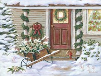 Framed Holiday Porch