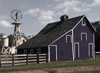 Framed Blue Barn
