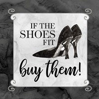 Framed 'Fashion Humor V-Shoes Fit' border=