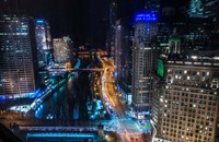 Framed Chicago Nights