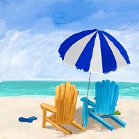 Framed Beach Chairs with Umbrella