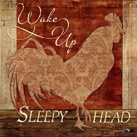 Framed 'Wake Up Sleepy Head' border=