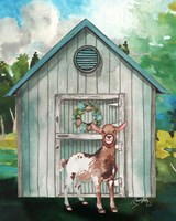 Framed 'Goat Shed I' border=