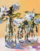 Framed Three Flower Vases