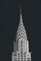 Framed Chrysler Building on Black