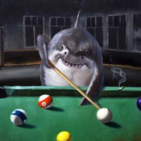 Framed Pool Shark