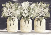 Framed White Floral Trio