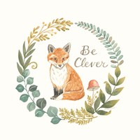 Framed 'Be Clever Fox' border=