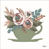 Framed Floral Coffee Cup