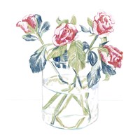 Framed 'Hockney Roses II' border=