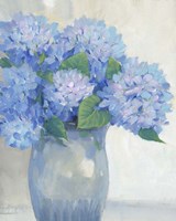 Framed Blue Hydrangeas in Vase I