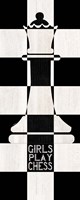 Framed Chessboard Sentiment Vertical III-Girls