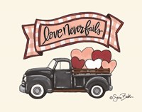 Framed Love Never Fails Truck