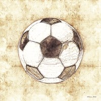 Framed 'Soccer Sketch' border=