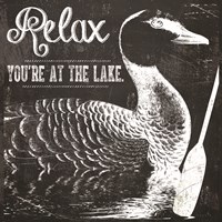 Framed 'Relax You're at the Lake' border=