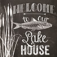 Framed 'Welcome to Our Lake House' border=