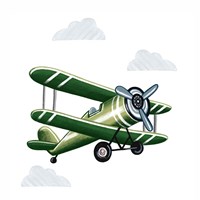 Framed Green Plane