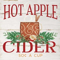Framed 'Hot Apple Cider' border=