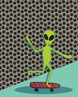 Framed Skating Alien