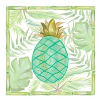 Framed 'Tropical Pineapple II' border=