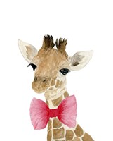 Framed 'Giraffe With Bow' border=