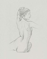Framed Female Back Sketch II