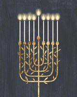 Framed Golden Hanukkah I