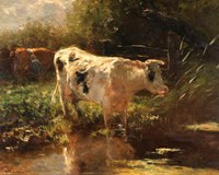 Framed Cow Beside a Ditch, c. 1885-1895