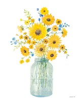 Framed Sunshine Bouquet I Light in Jar
