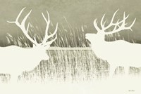 Framed Elk Silhouettes