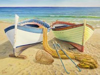 Framed Barche Sulla Spiaggia