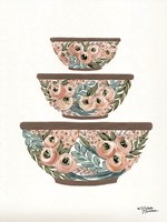Framed Floral Mixing Bowls