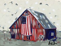 Framed Farm Pop Barn I-Flag