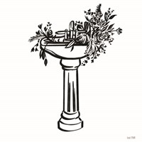 Framed 'Vintage Floral Sink' border=