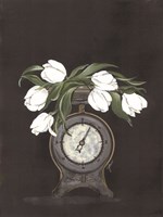 Framed Vintage Scale with Tulips