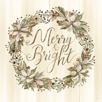 Framed Sage Merry & Bright Wreath